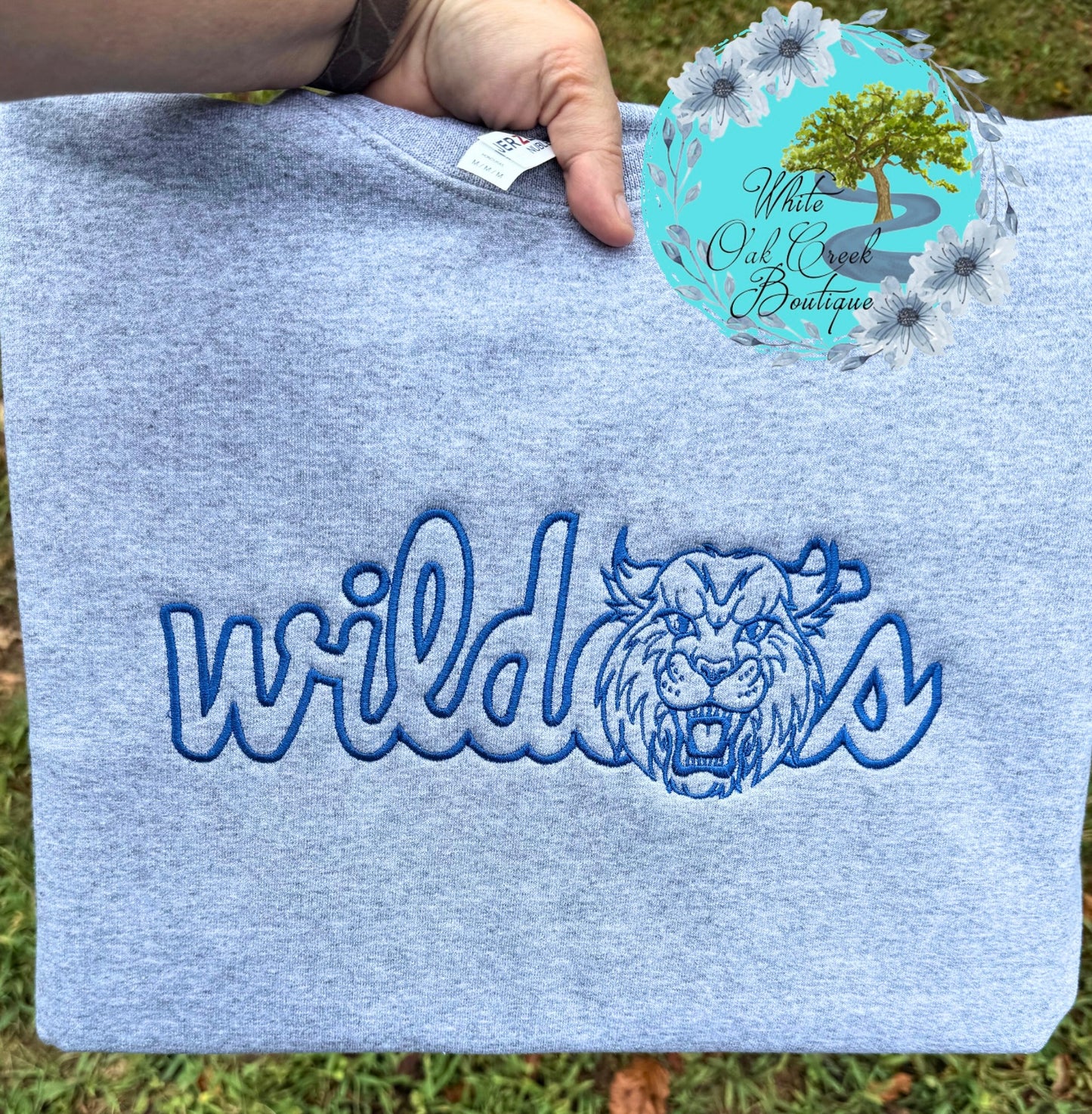Wildcats Embroidered Sweatshirt Vintage Font