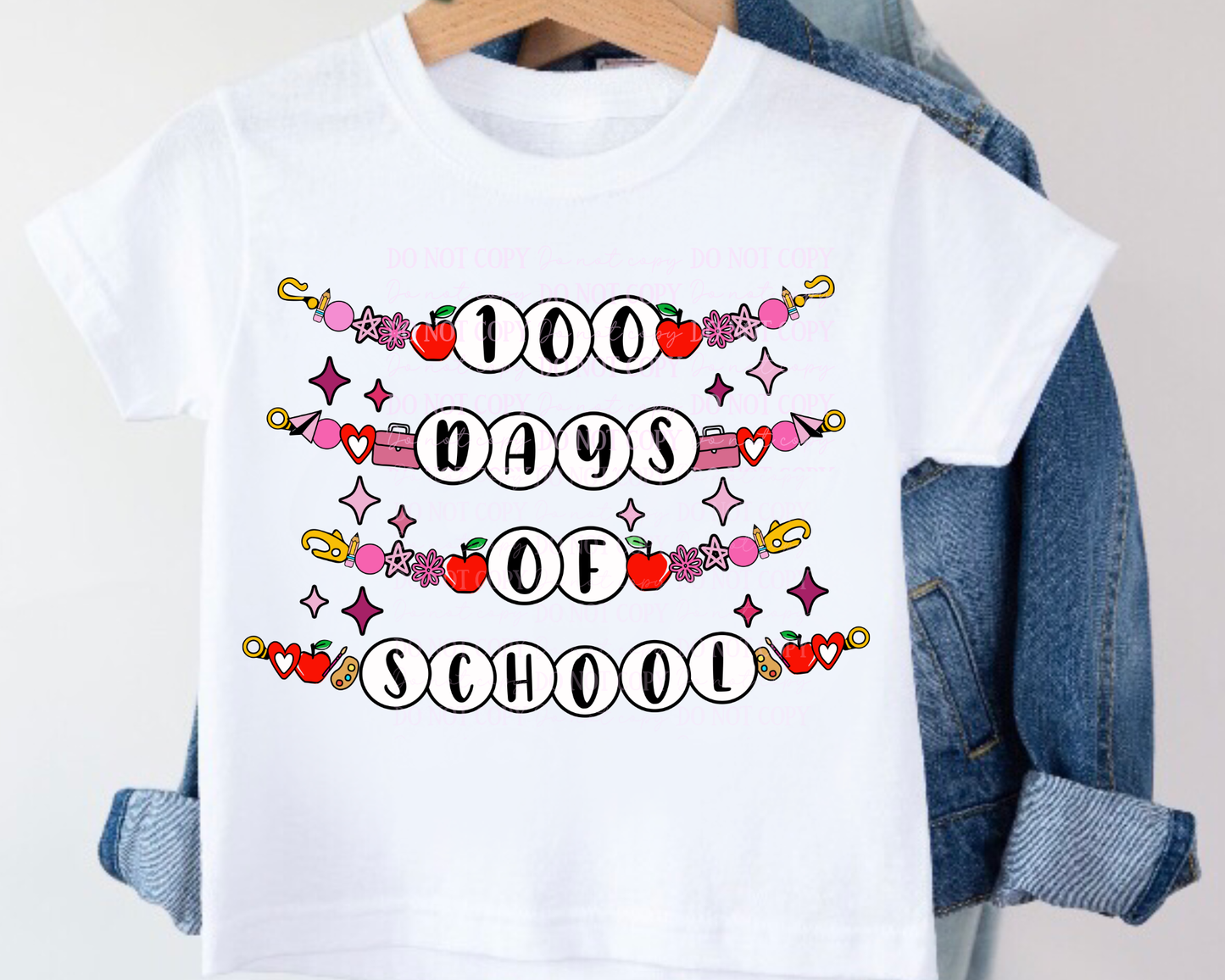 DTF Transfers 100 Days Bracelets