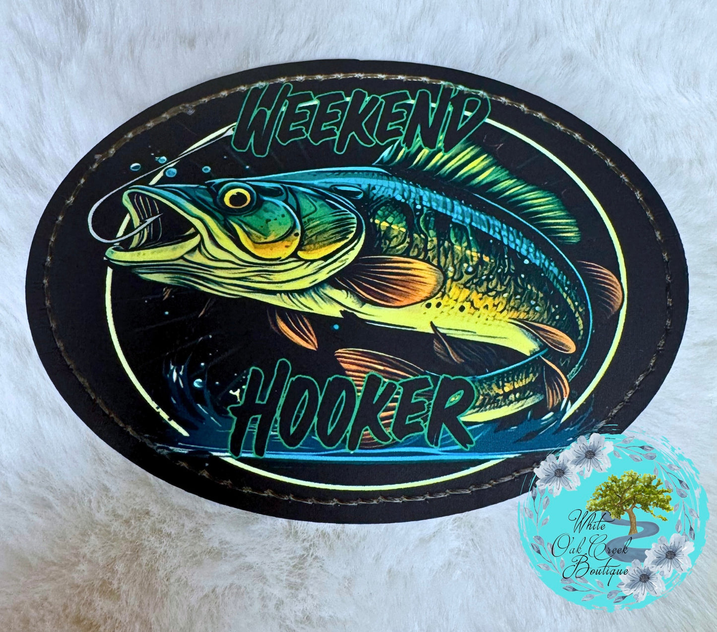 Fishing Weekend Hooker Trucker Hat Patch