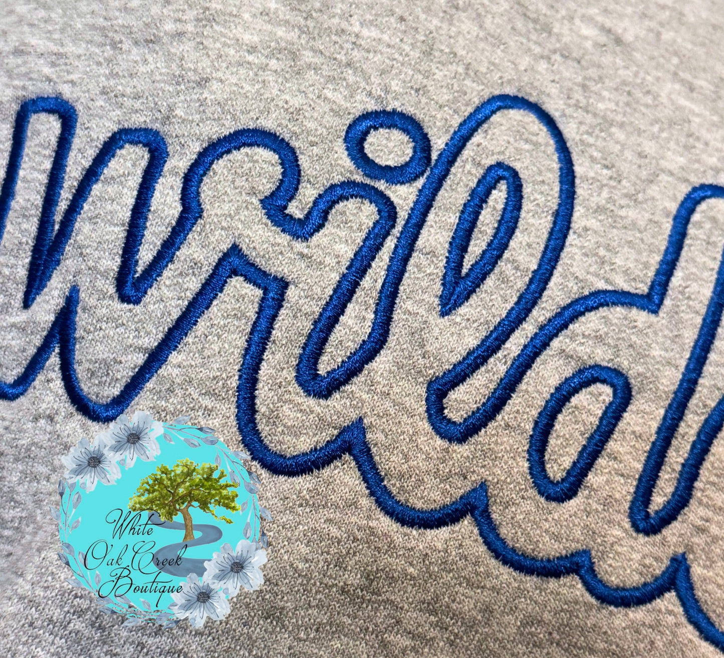 Wildcats Embroidered Sweatshirt Vintage Font