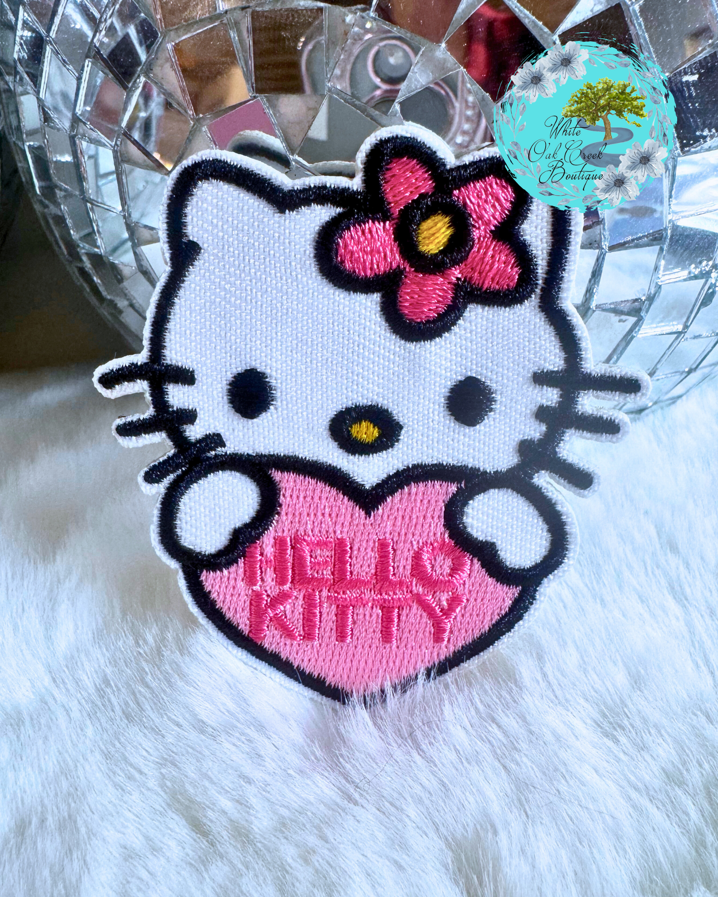 Kitty Heart 2.6” Embroidered Trucker Hat Patch