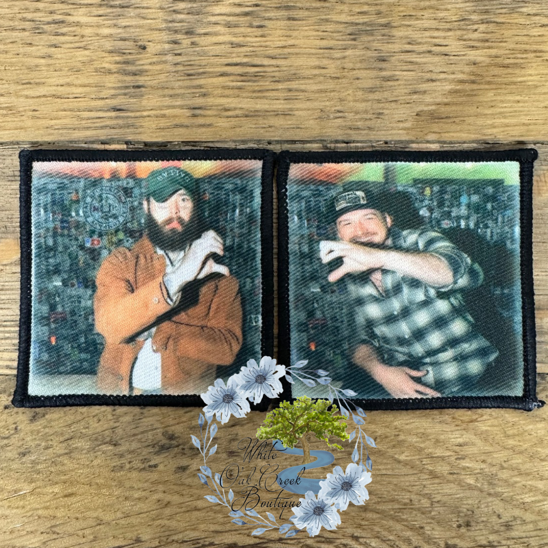 Post Malone Wallen Best Friend Set of 2 - 2 1/2” Square Trucker Hat Patch