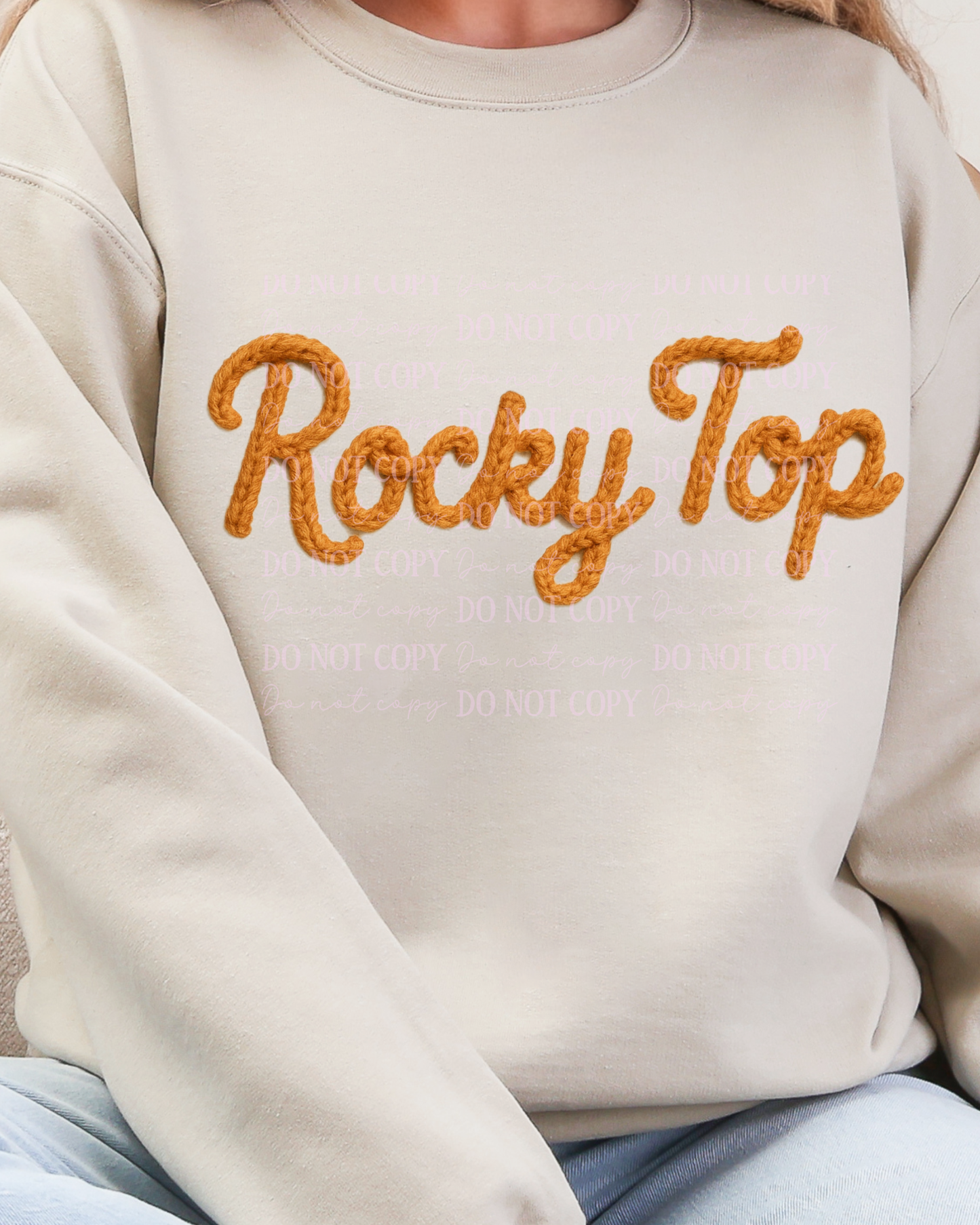 DTF Transfer Rocky Top Tennessee Yarn