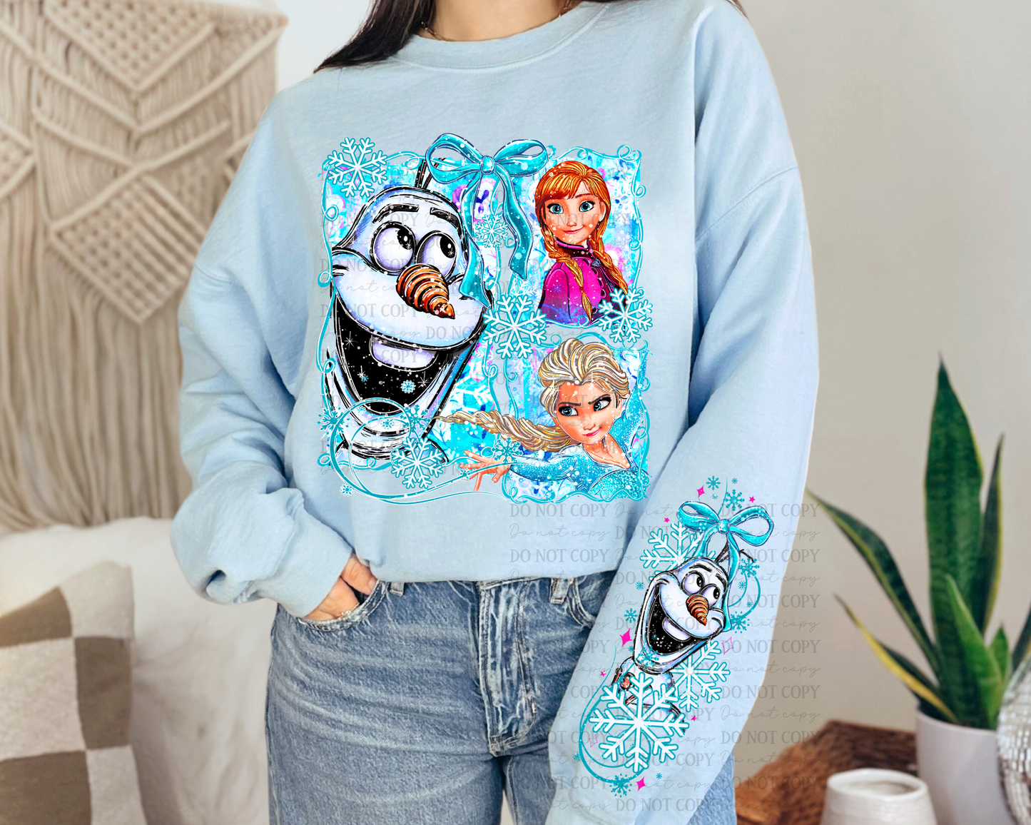 DTF Transfers Frozen with sleeve