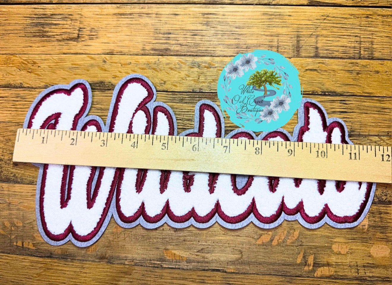 Wildcat Red Chenille 12” Iron-On Patch