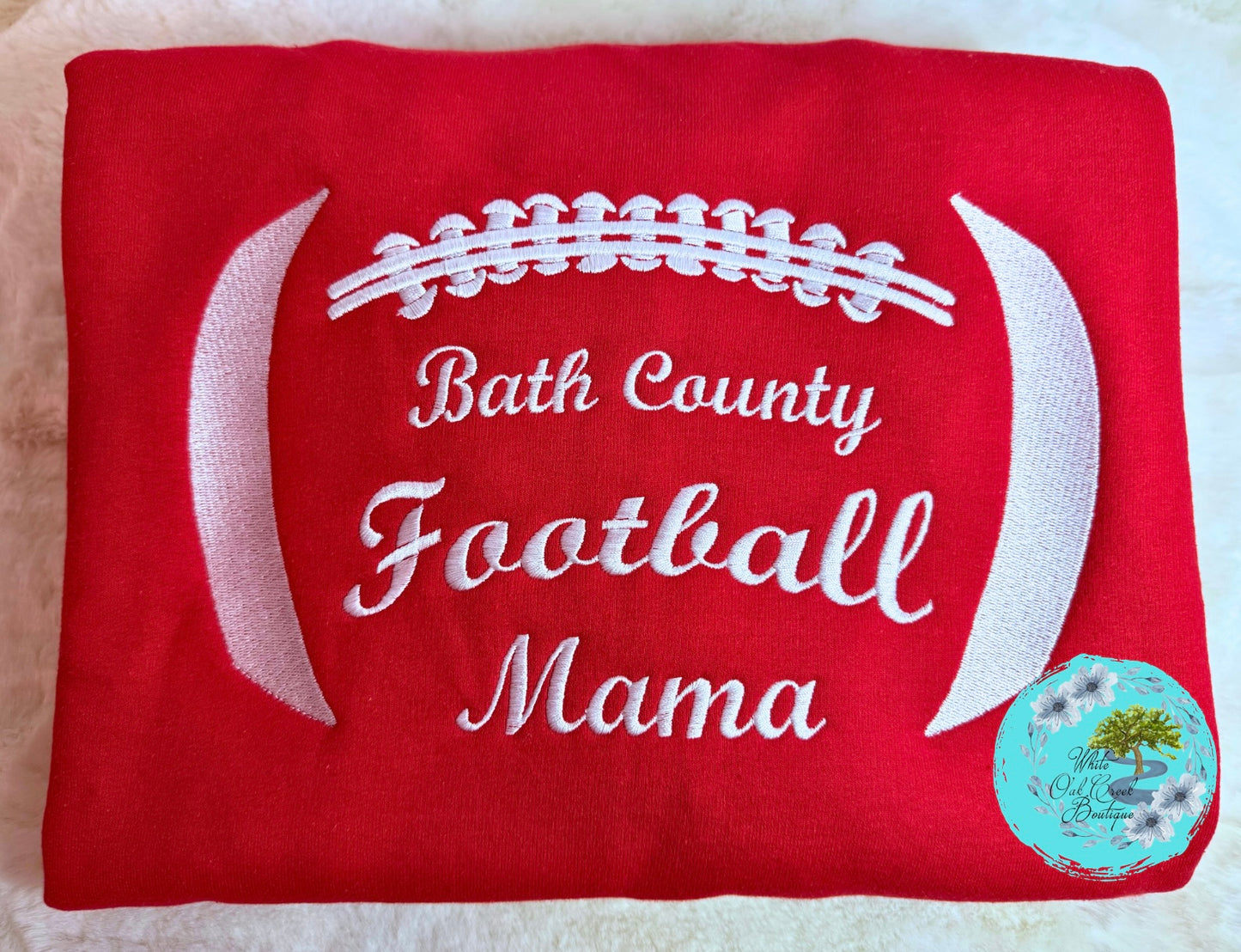 Football Embroidered Sweatshirt Vintage Font