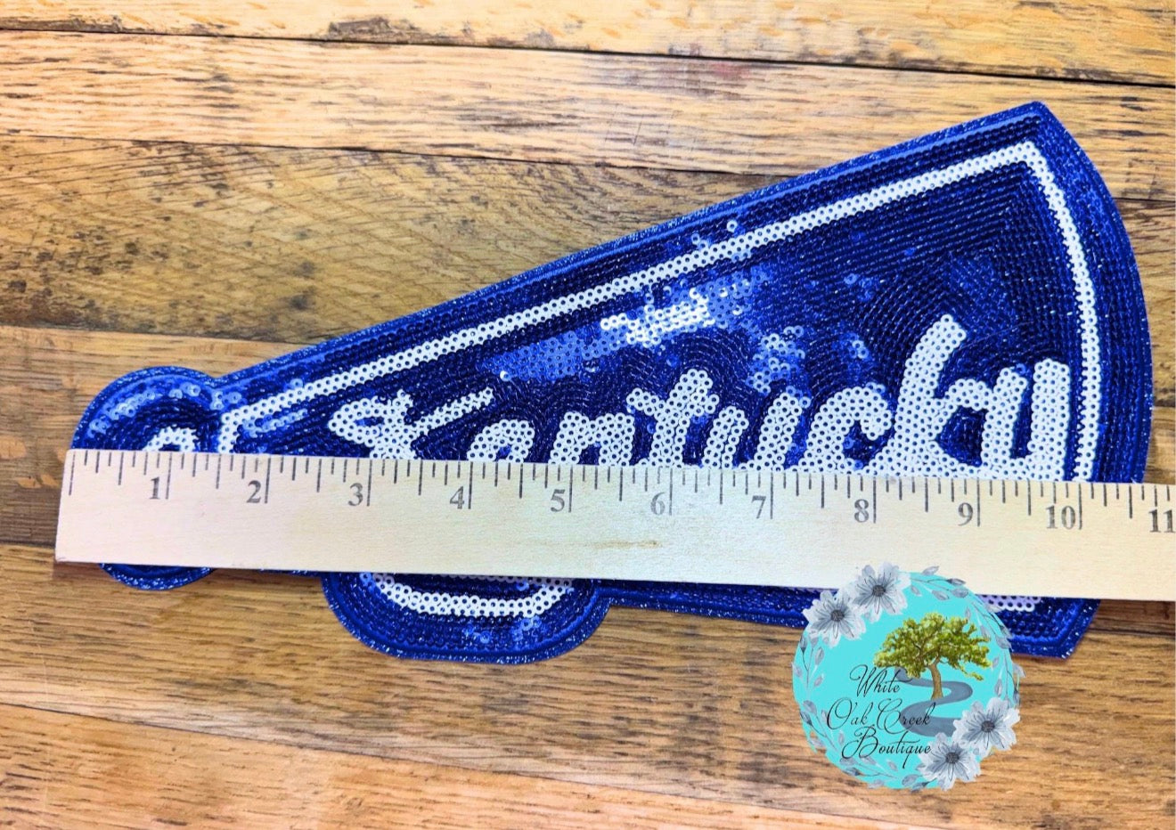 Wildcat Megaphone Sequin 11” Iron-On Patch