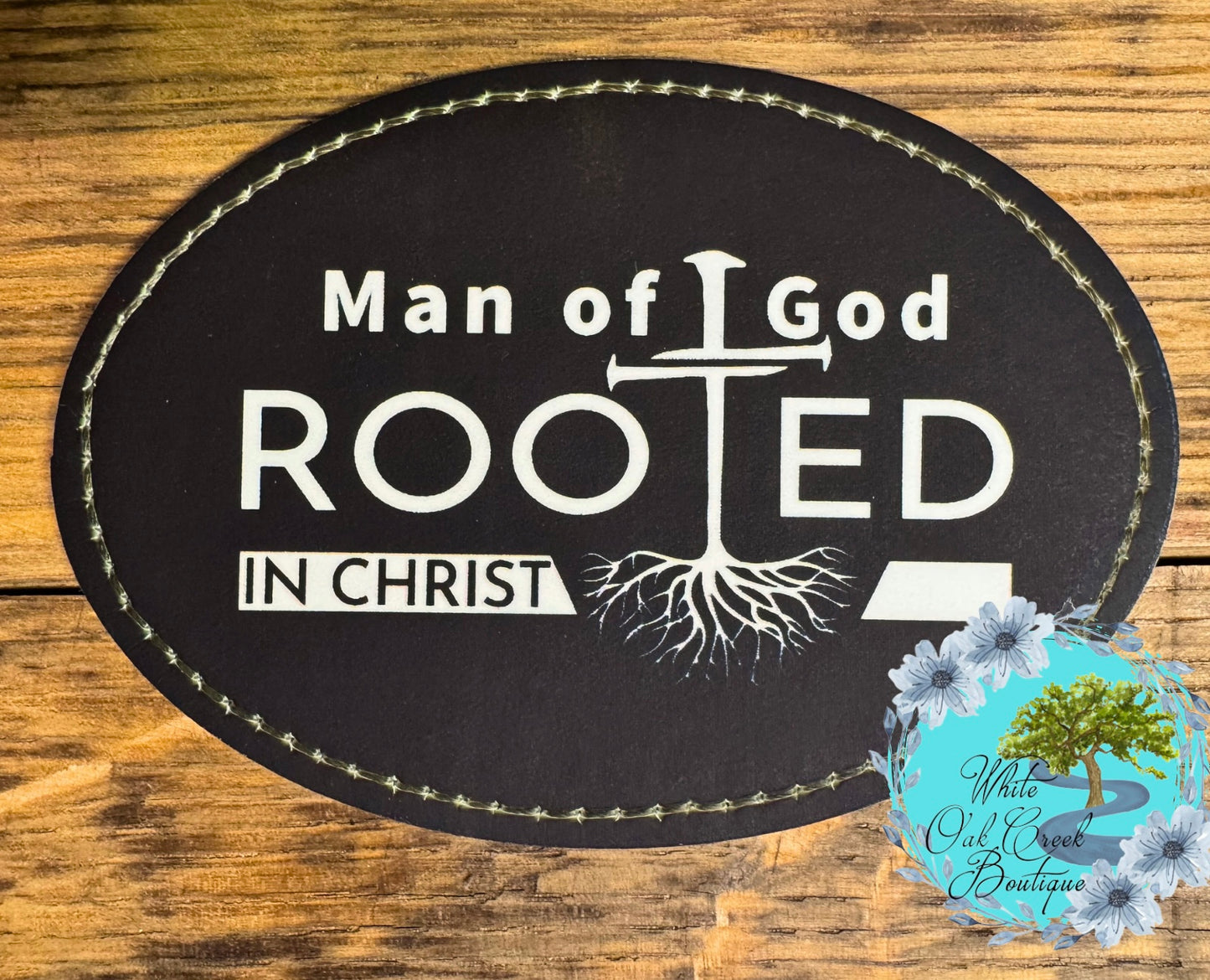 Man of God Rooted in Christ Trucker Hat Patch