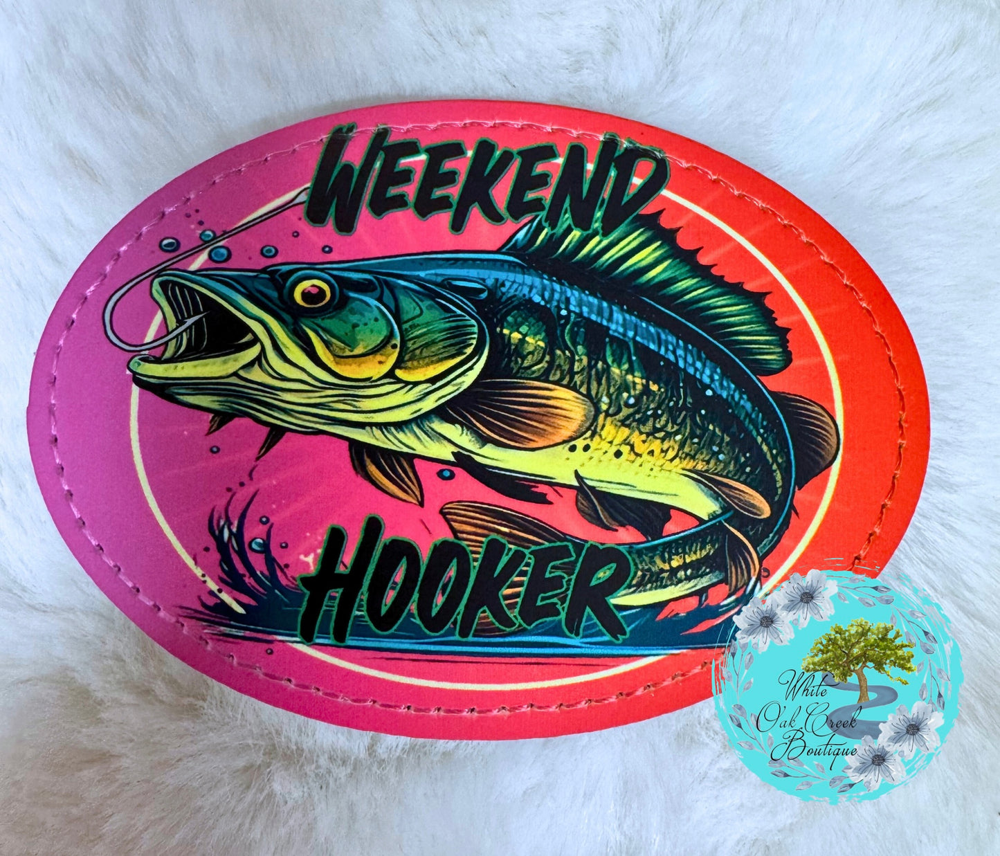 Fishing Weekend Hooker Trucker Hat Patch