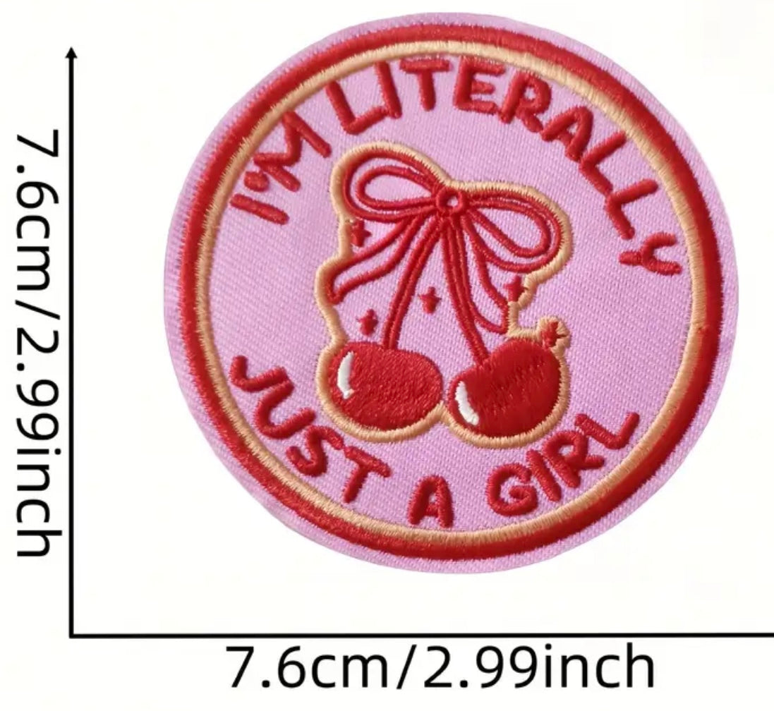 I’m Literally Just a Girl Hat Patch