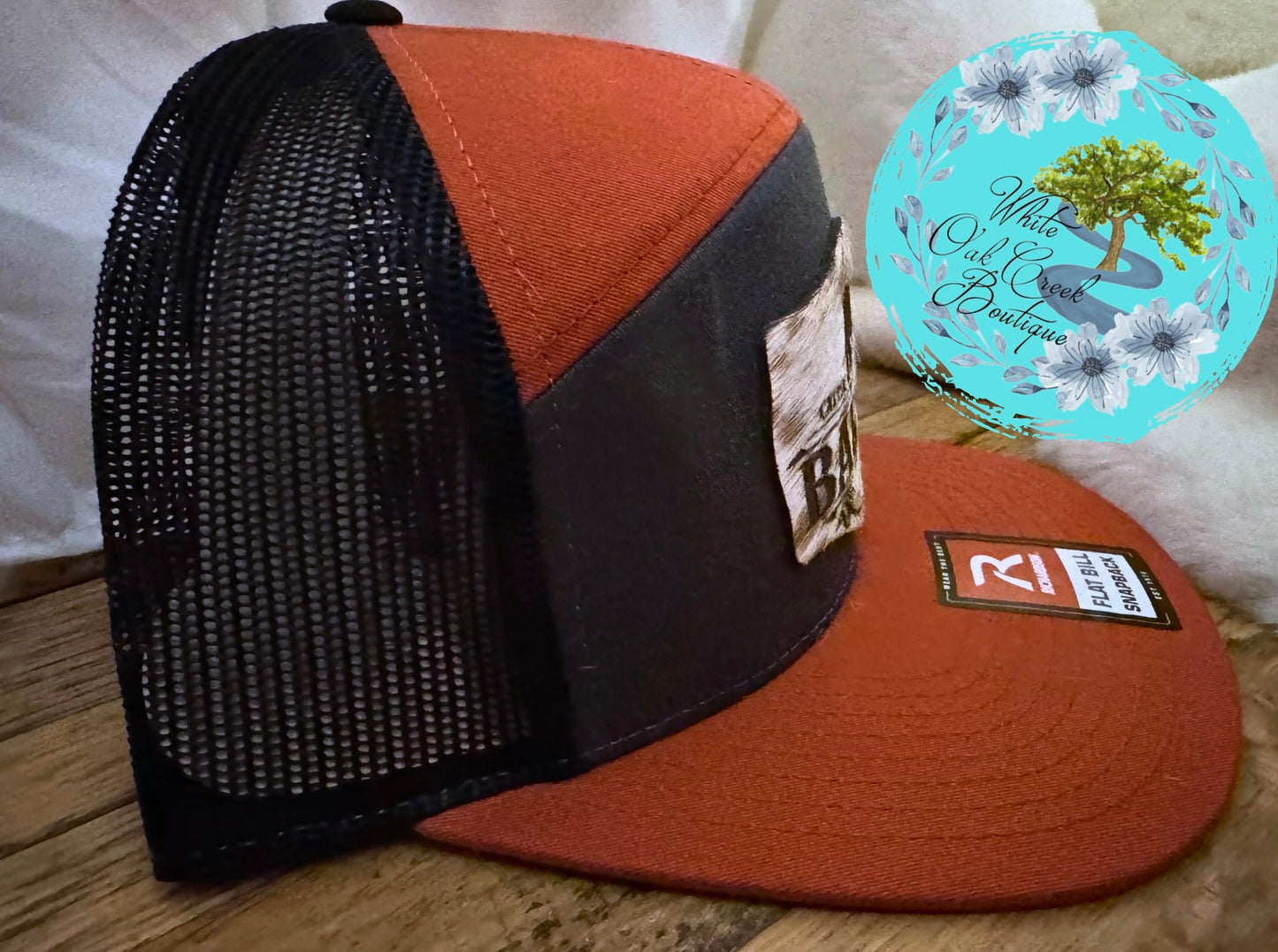 Cowhide Richardson Trucker Hat “Your Name” Cattle Co.
