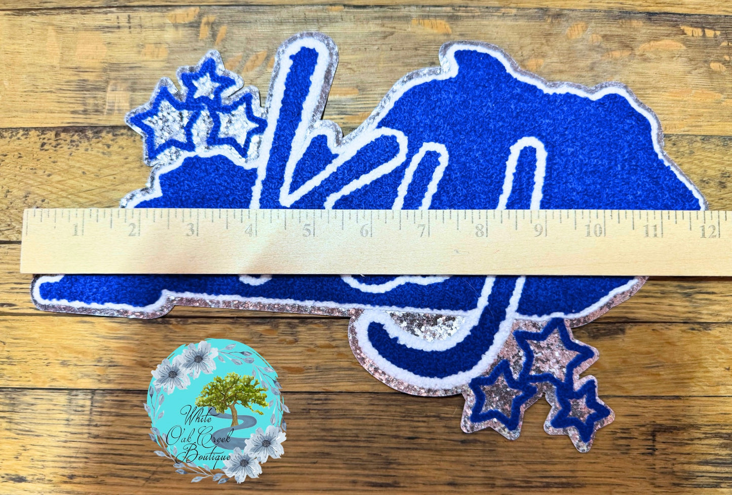 Kentucky Blue Chenille 12” Iron-On Patch