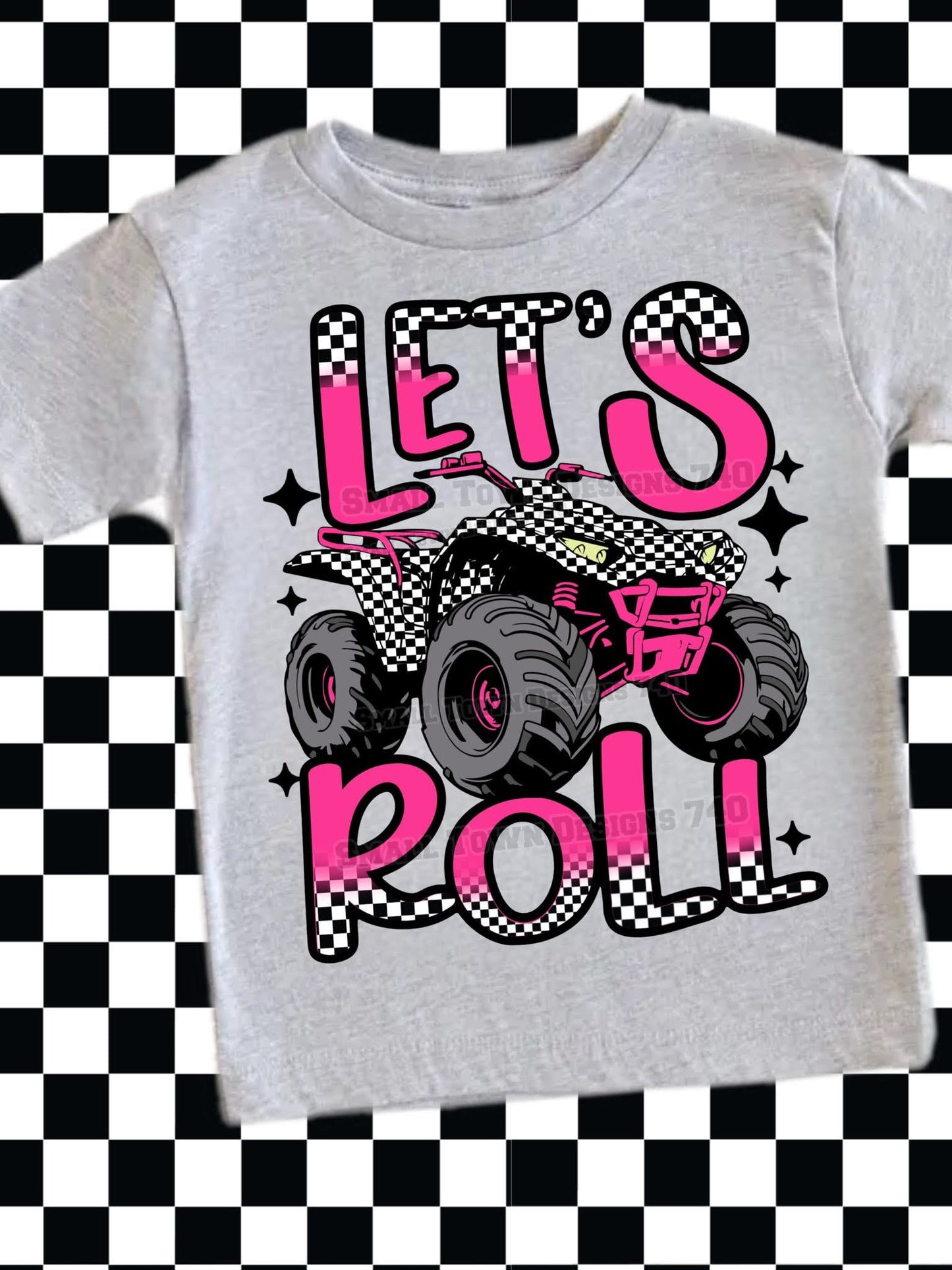 DTF Transfer 4-Wheeler Pink Racing