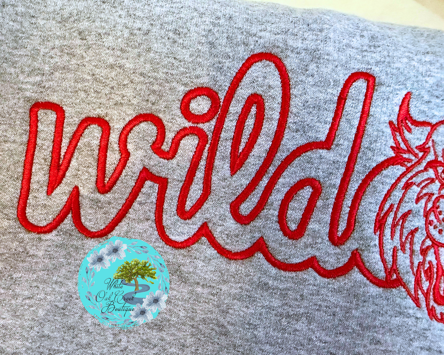 Wildcats Embroidered Sweatshirt Vintage Font