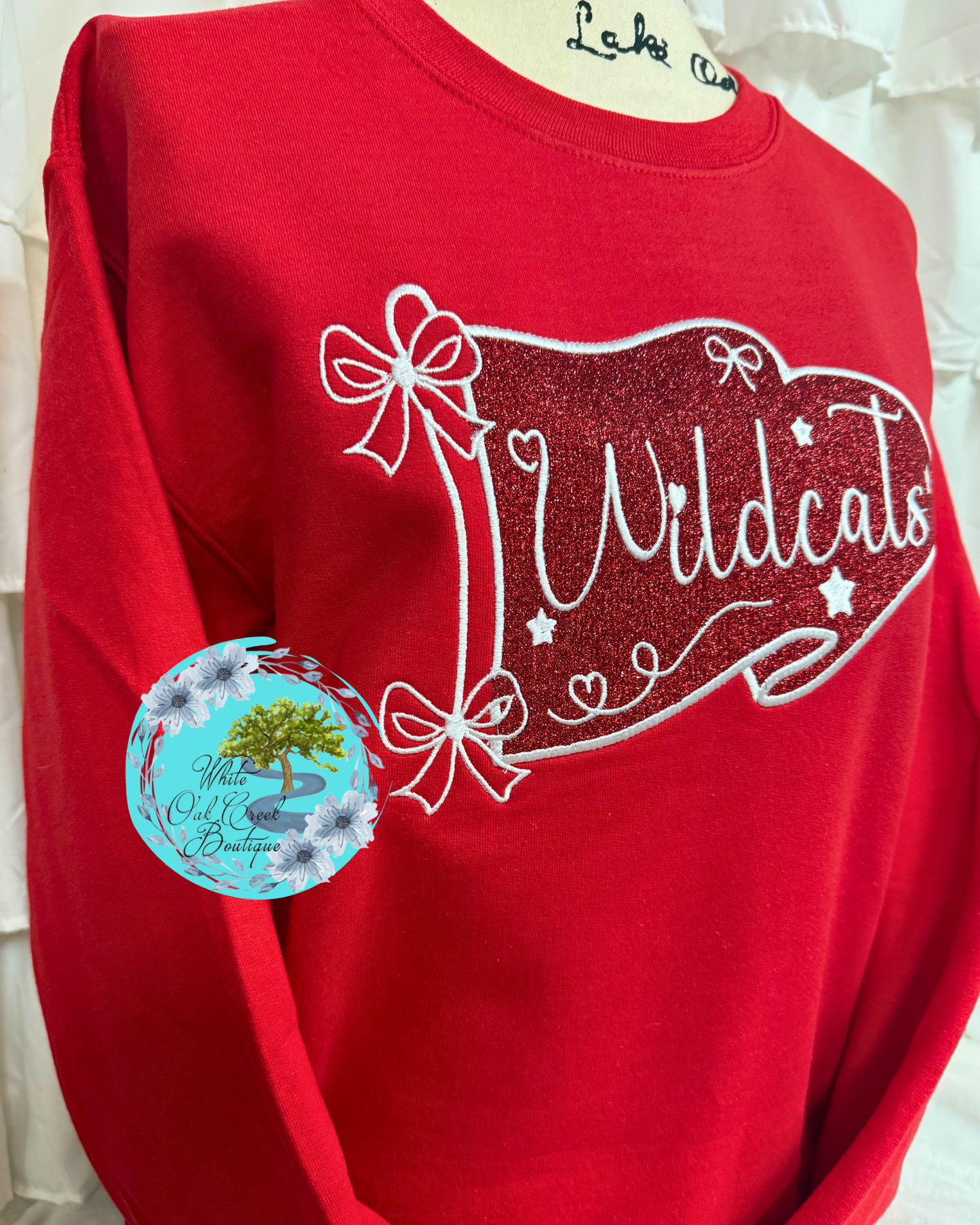 Custom Glitter Pennant Flag Sweatshirt