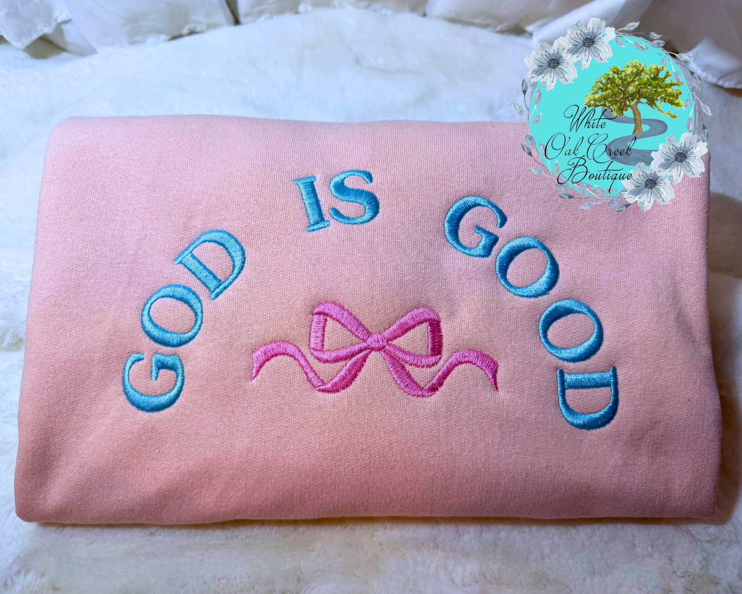 God is Good Embroidered Sweatshirt