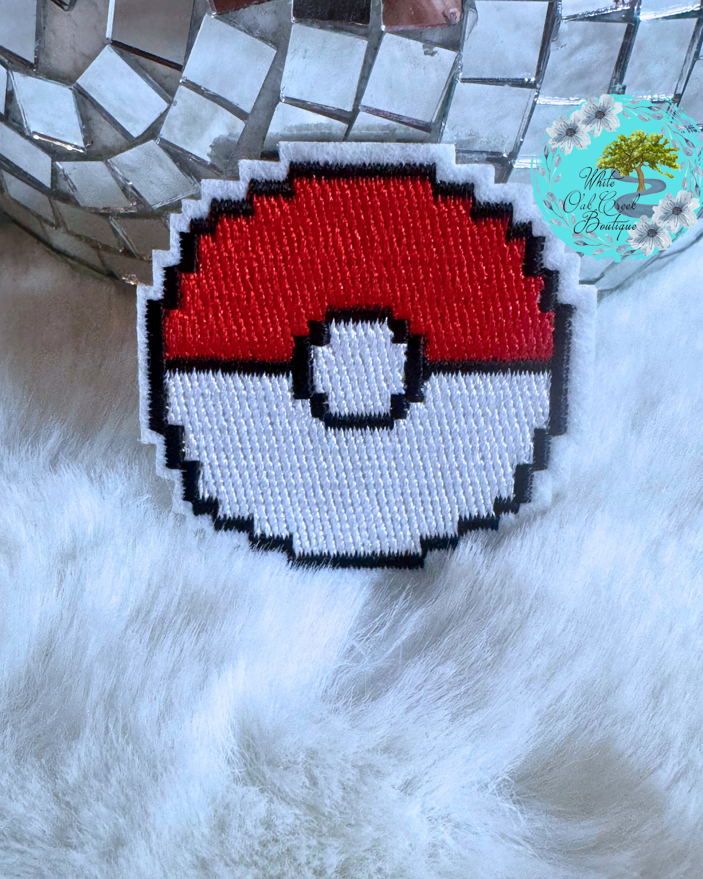 Pokemon Ball 1.75”Embroidered Trucker Hat Patch
