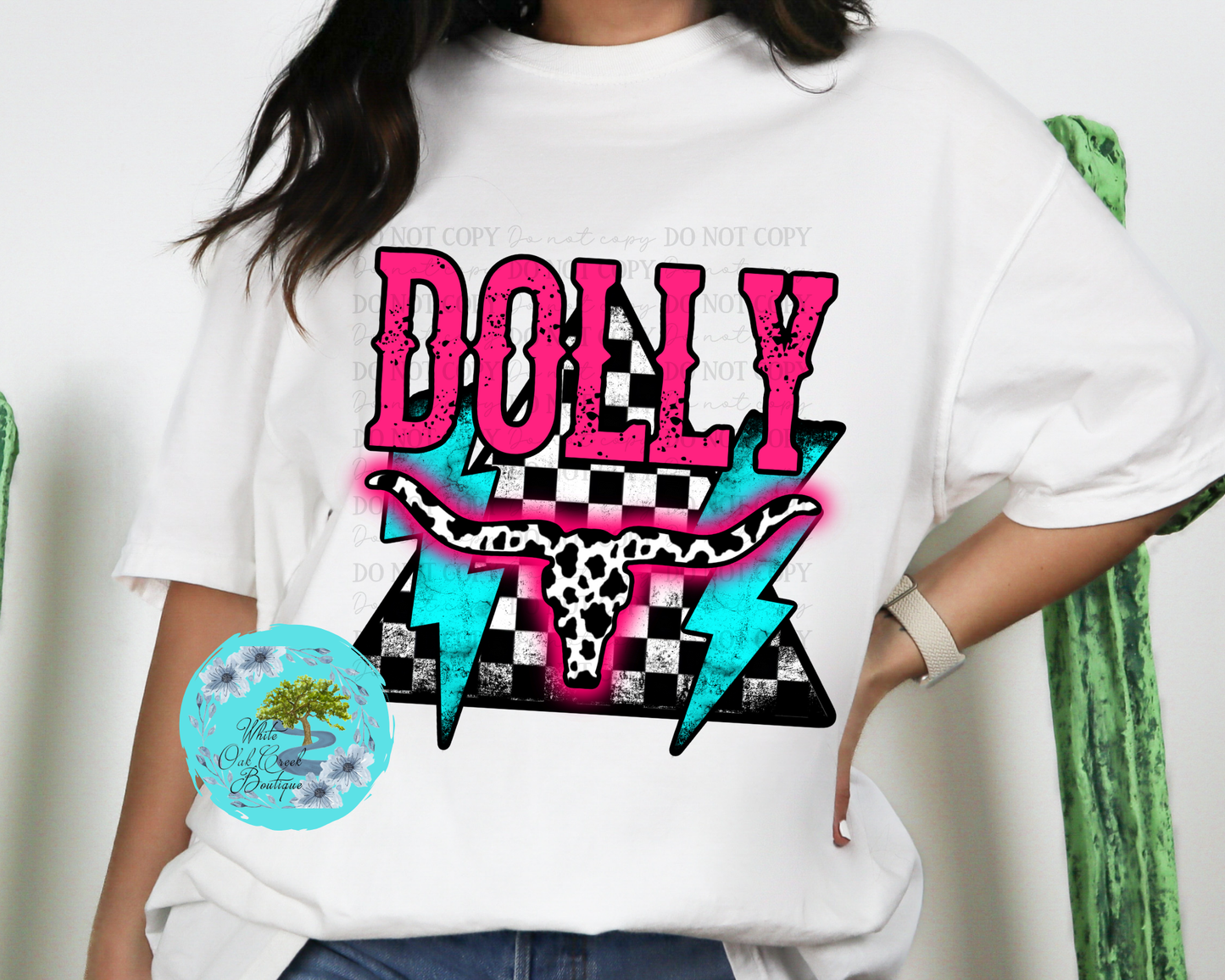 DTF Transfers Dolly Longhorn