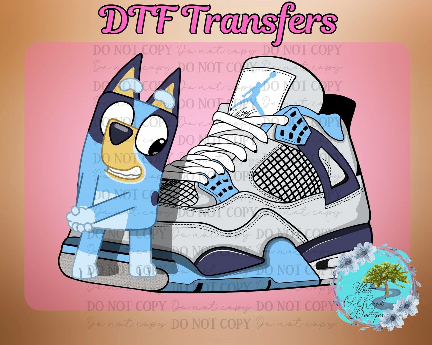 DTF Transfer Blue Jordan