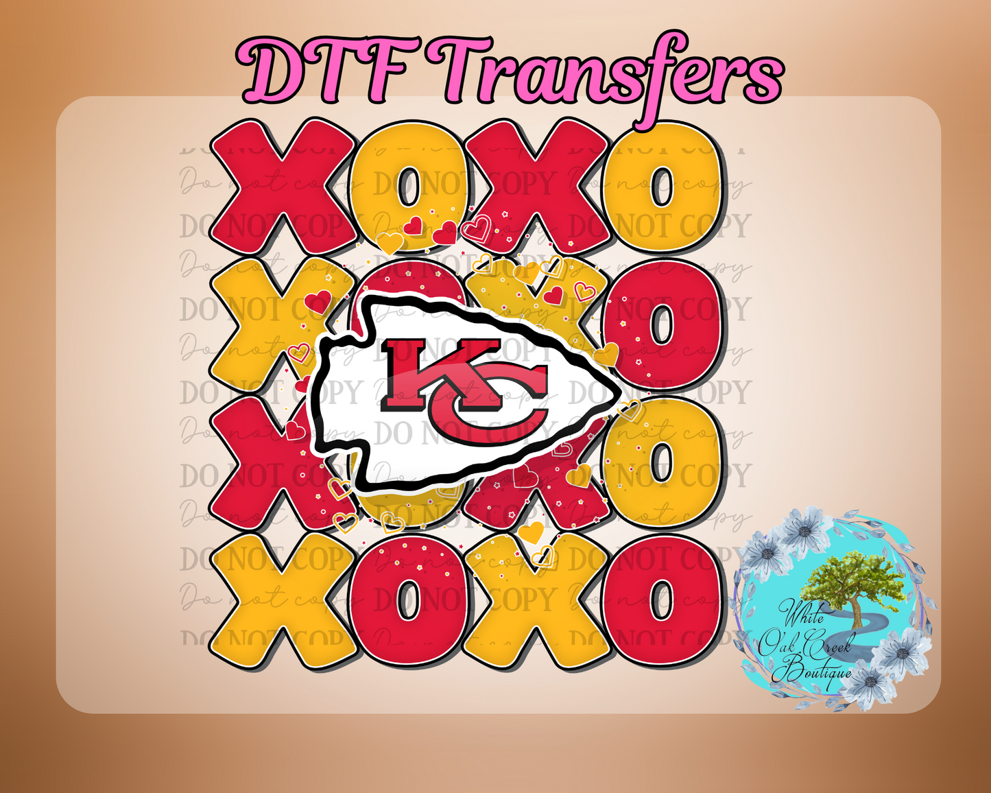 DTF Transfer xoxo red