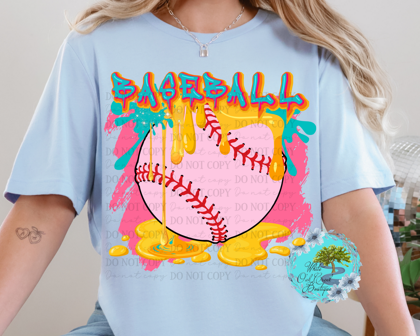 Baseball Softball Drip T-Shirt