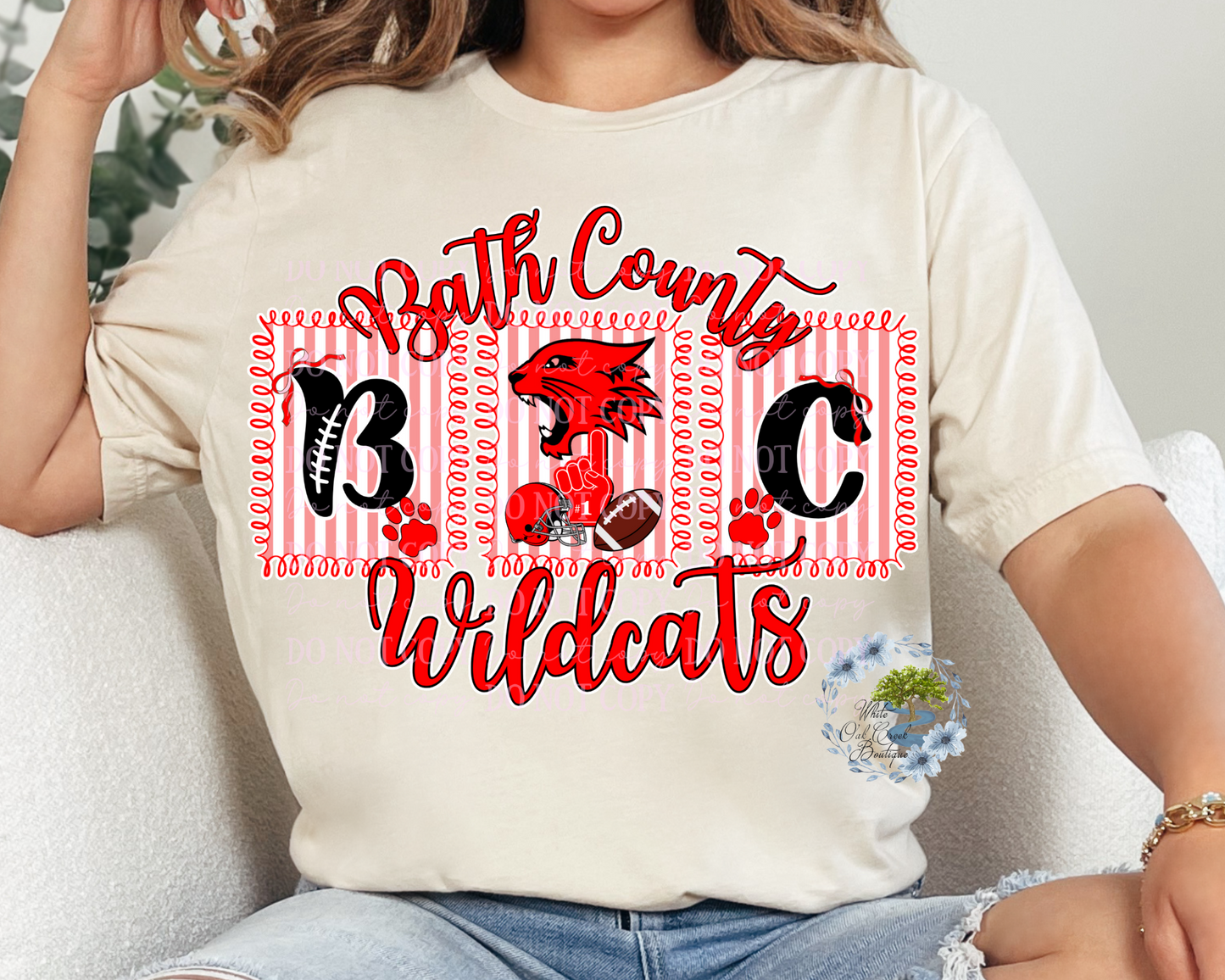 Bath County Wildcats Football Preppy