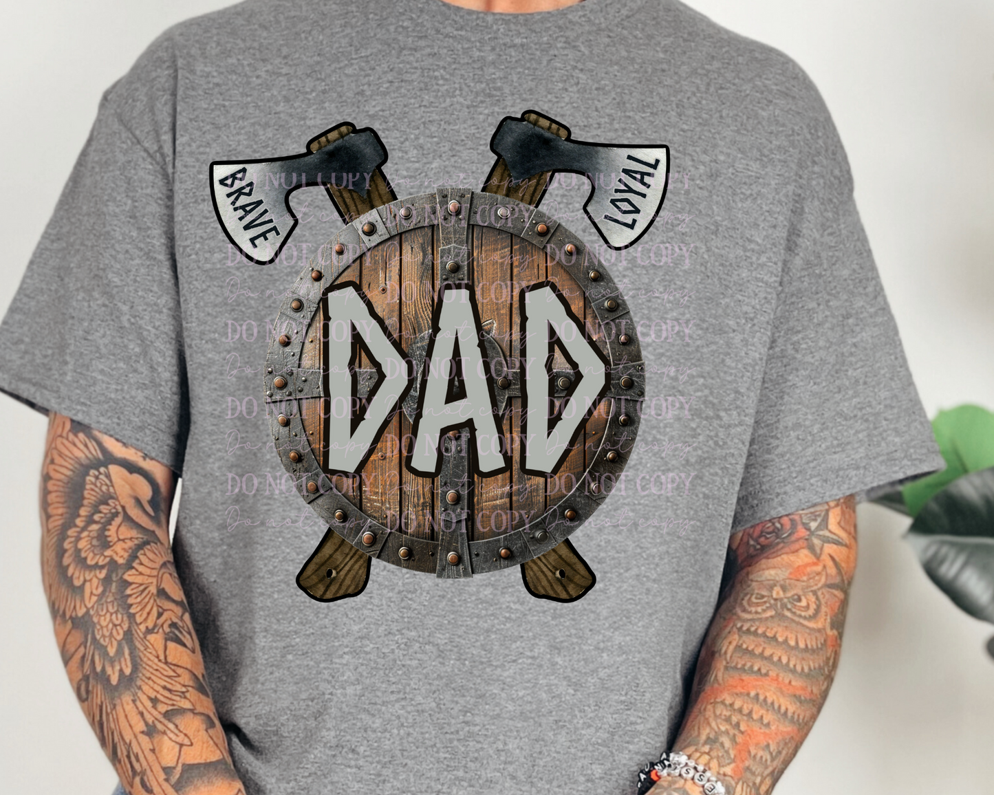 DTF Transfer Dad Viking Armour