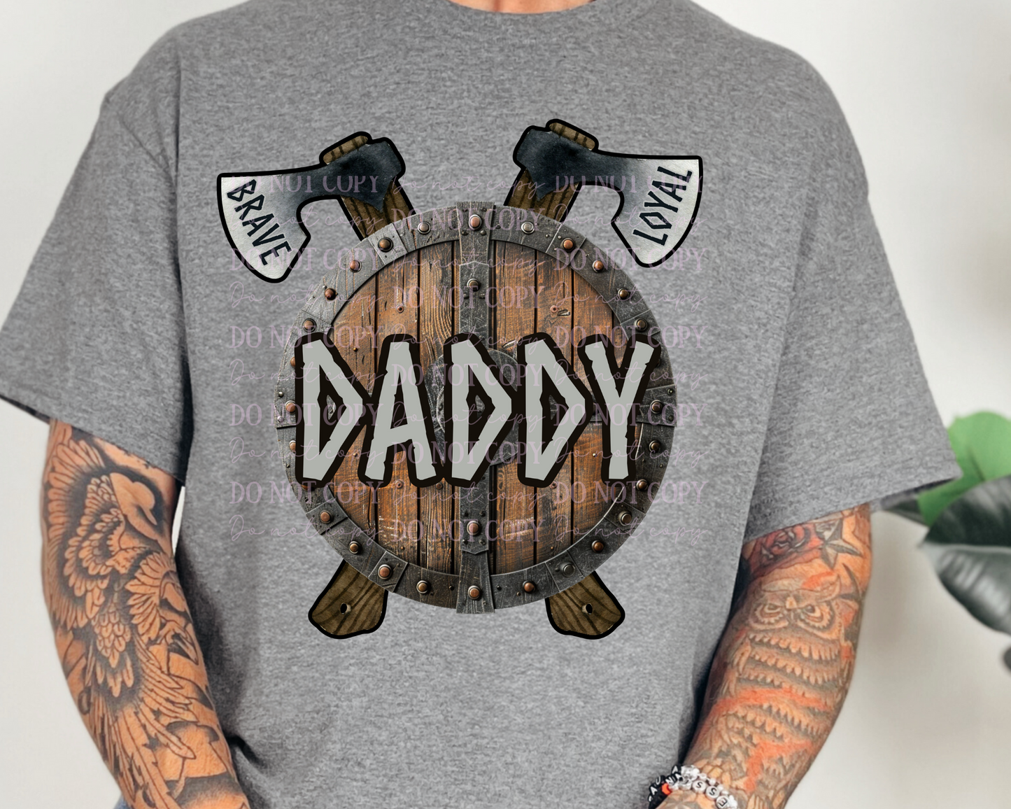 DTF Transfer Daddy Viking Armour