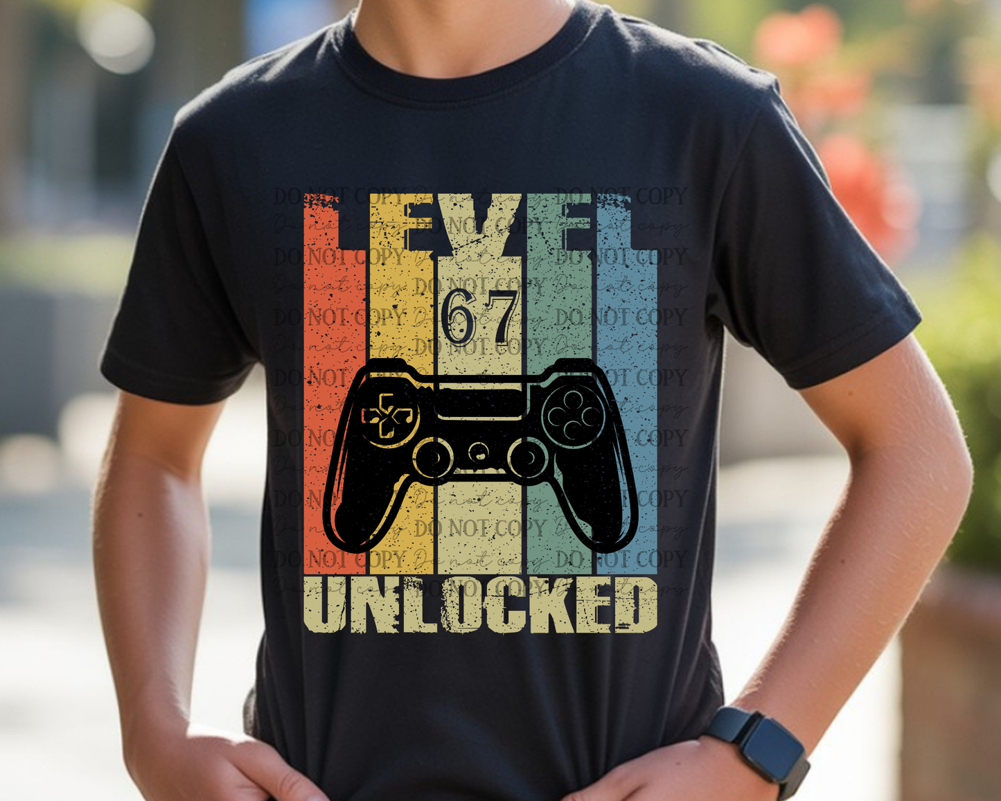 DTF Transfers Level Up 67 Six Seven Gamer Controller