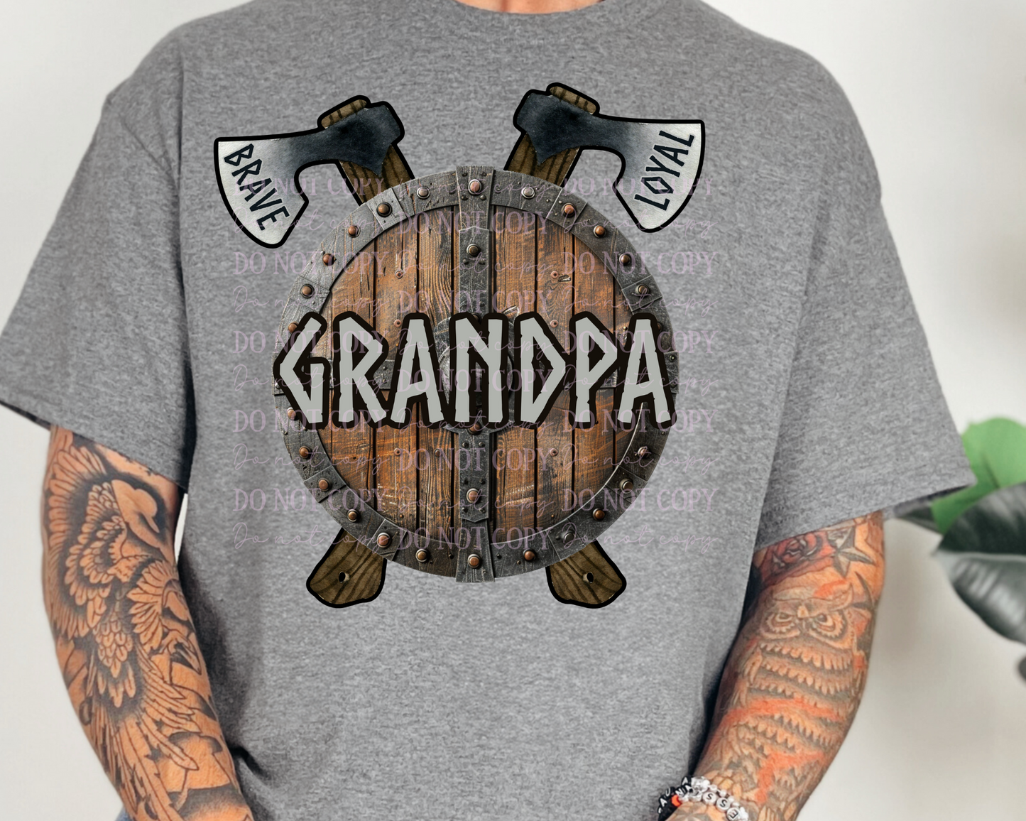 DTF Transfer Grandpa Viking Armour