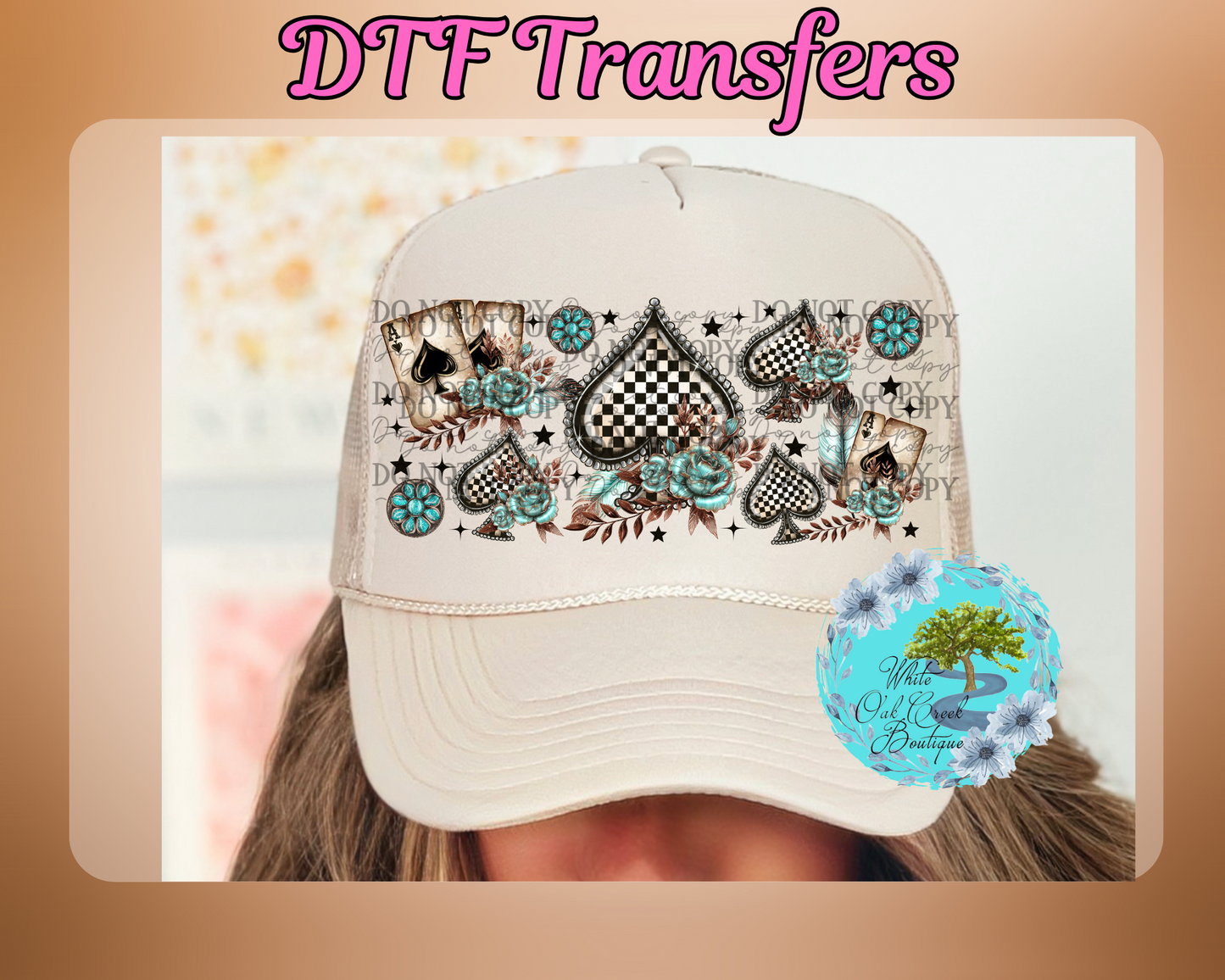 Ace of Spades HAT DTF Transfer