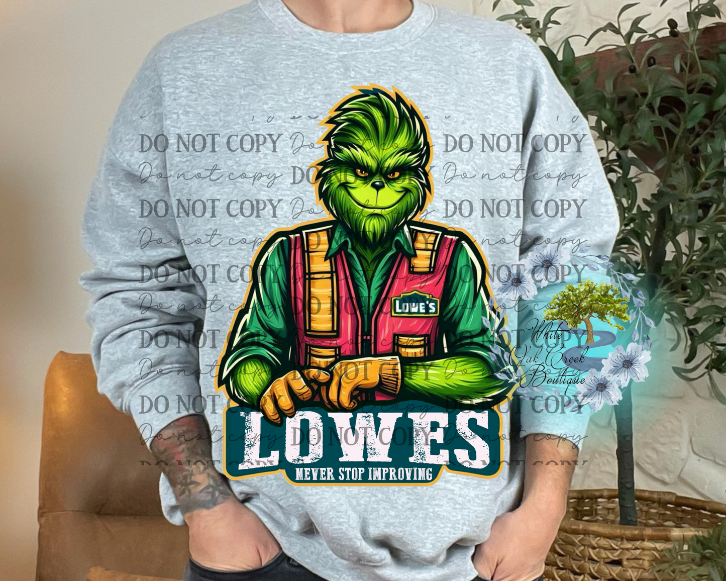 Lowes Male Sweatshirt or T-Shirt Green Guy