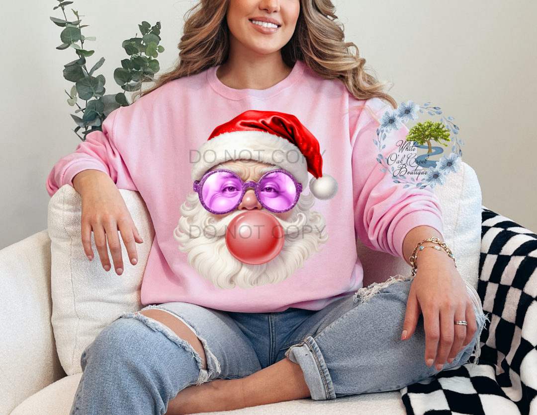 Red Santa Bubblegum Sweatshirt