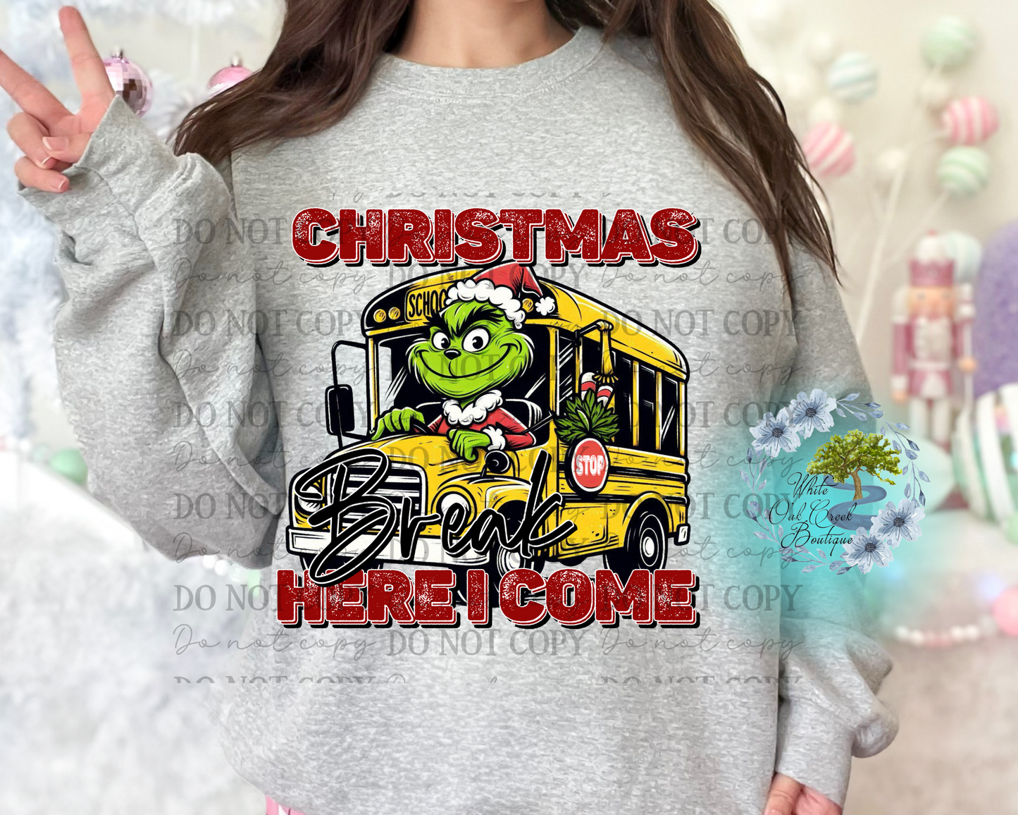 DTF Transfer Grinch Bus Driver