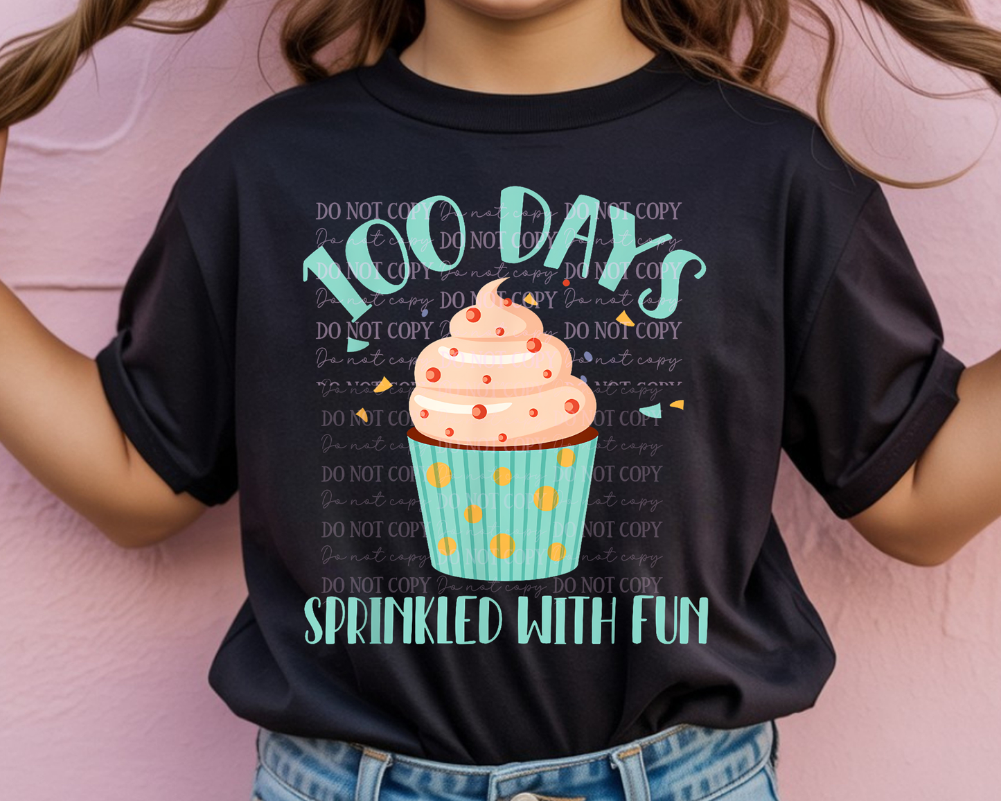 DTF Transfer 100 Days Cupcake Sprinkles
