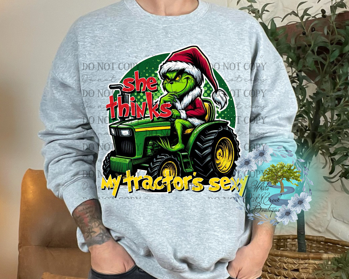 Tractor Sweatshirt or T-Shirt Green Guy