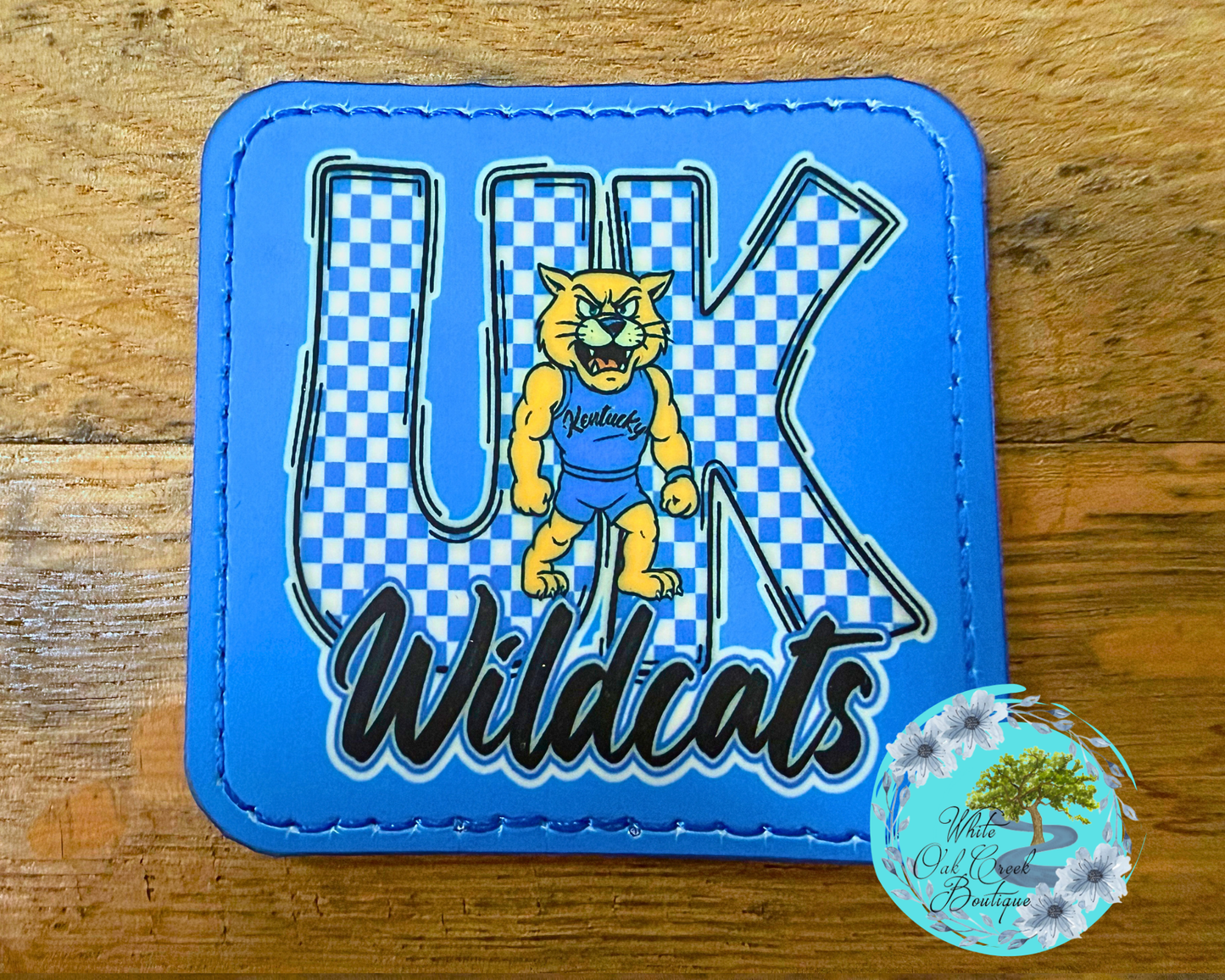 UK Wildcats Checkered Patch 2 1/2” Square