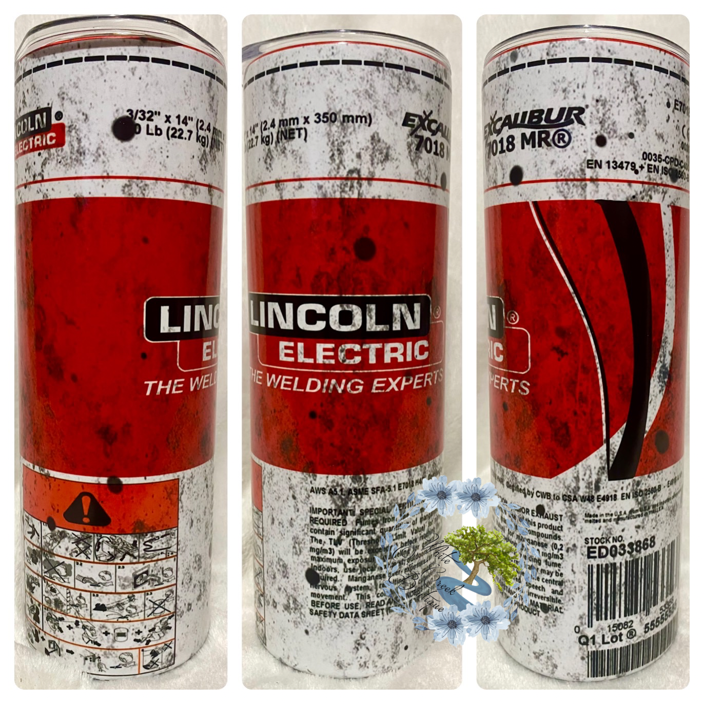 Lincoln Welding Rod Tumbler