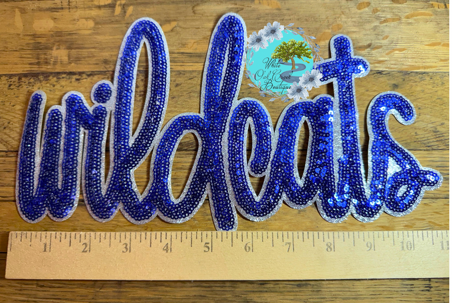Wildcat Sequin 11” Iron-On Patch