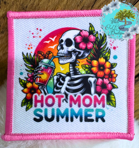 Hot Mom Summer Skeleton Hat Patch