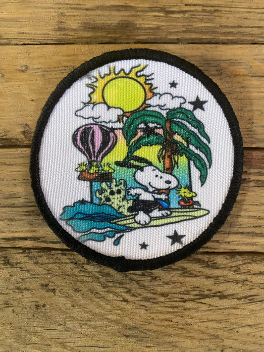 Snoopy 2 1/2” Round Trucker Hat Patch