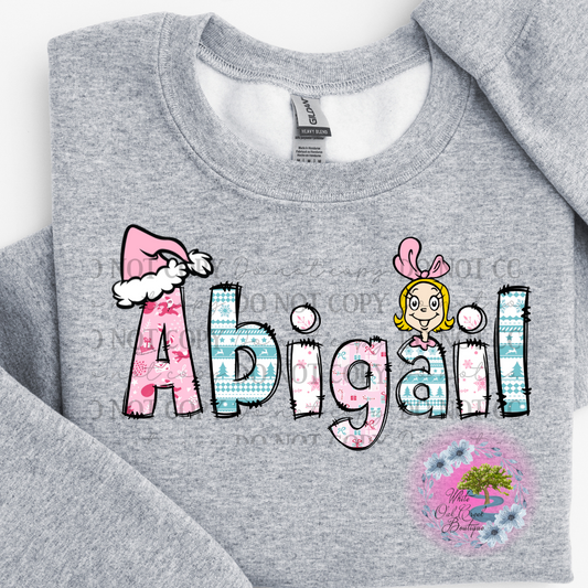 Cindy Lou Personalized Doodle Sweatshirt