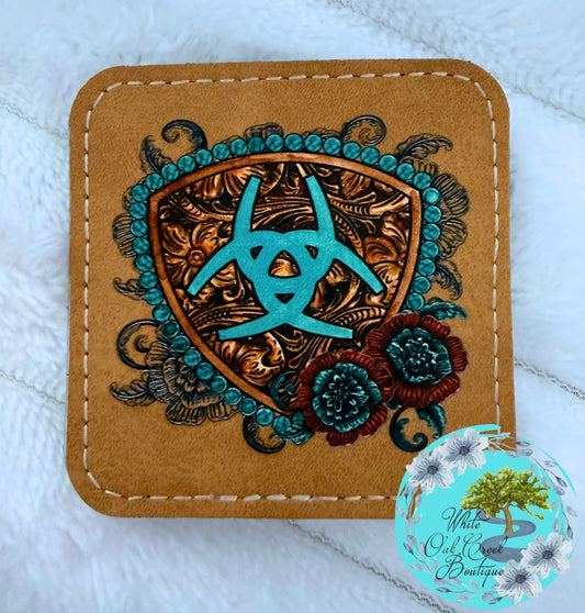 Horseshoe Faux Leather Trucker Hat Patch