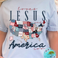 Loves Jesus & America Too Scripture T-Shirt