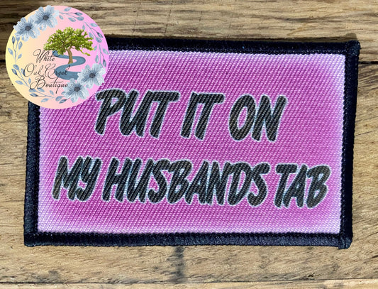 Put it on my husbands tab hat patch