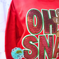 Gingerbread Oh Snap Christmas Sequins Sweatshirt