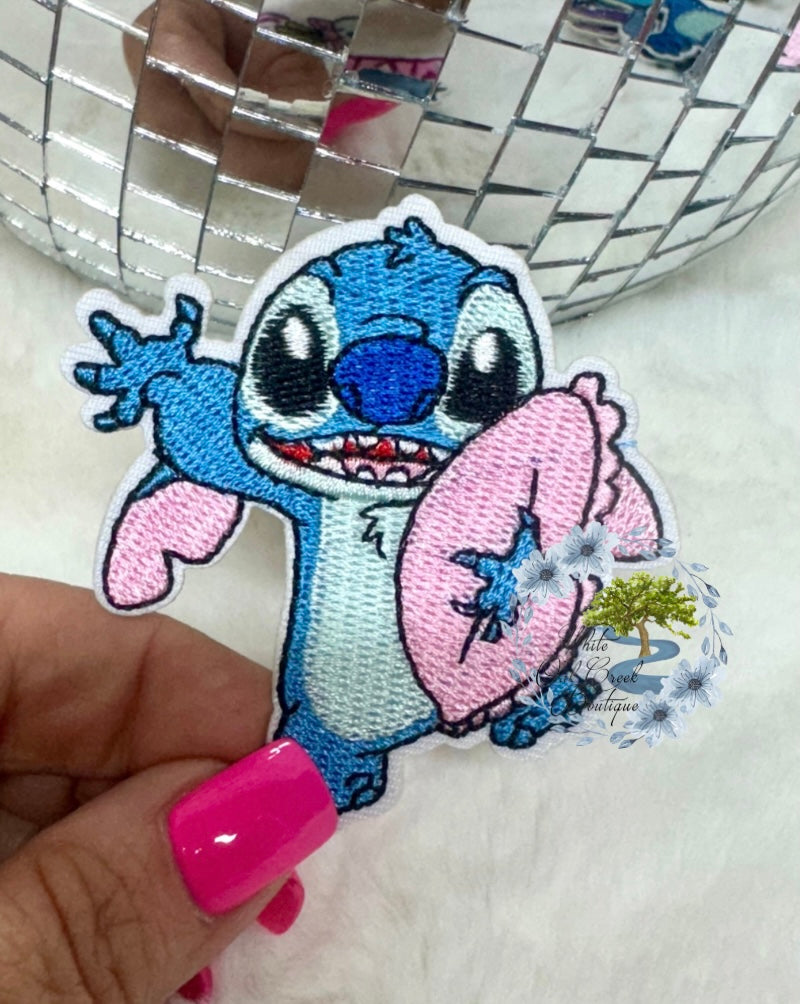 Stitch Blankie Embroidered Hat Patch