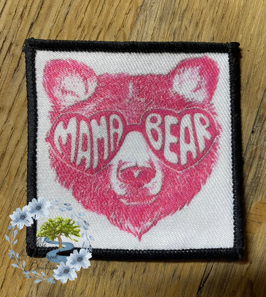 Mama Bear 2 1/2” Square Trucker Hat Patch
