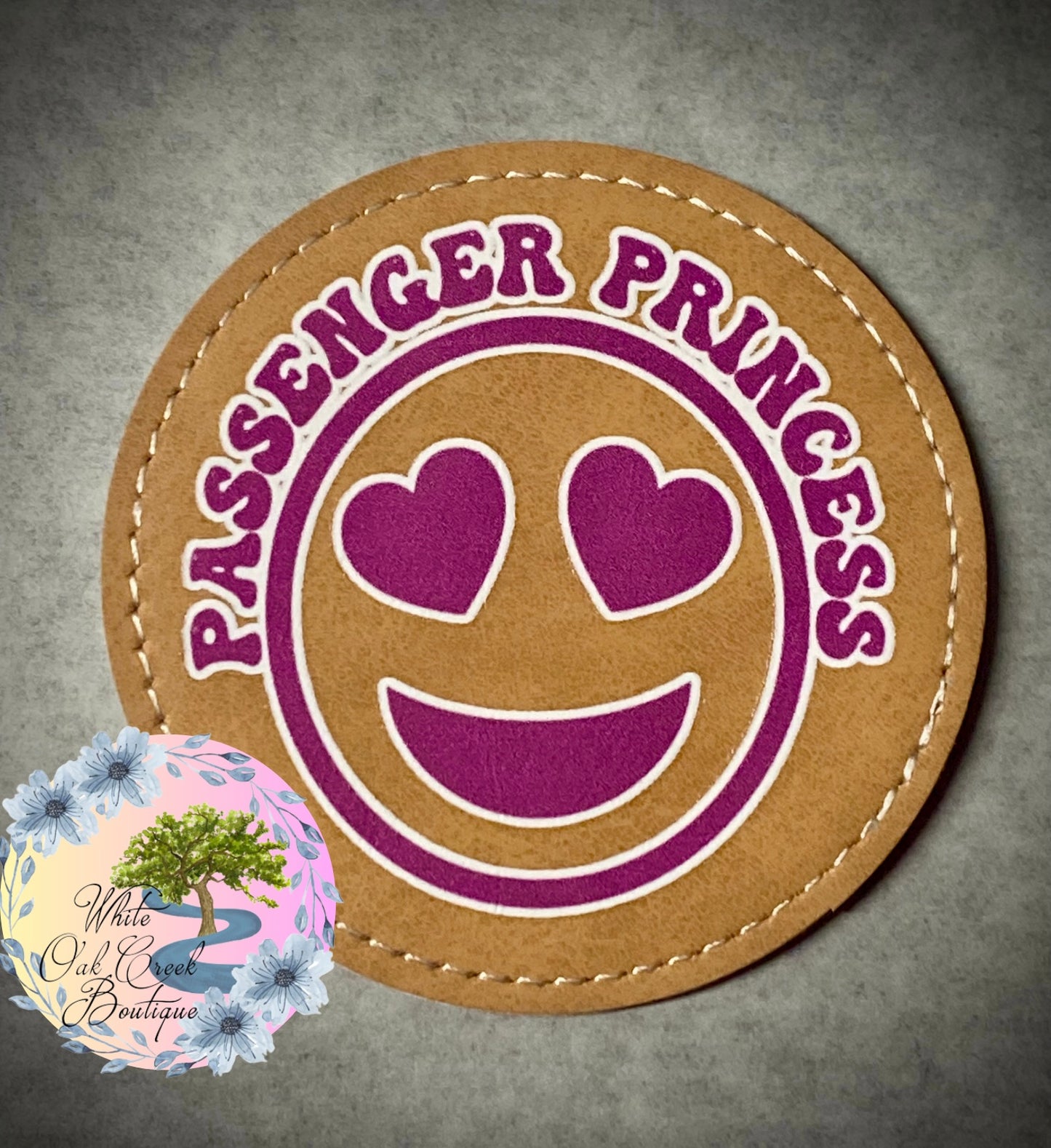 Passenger Princess 3” Faux Leather Trucker Hat Patch