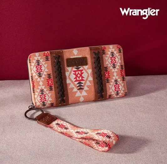 Wrangler Wallet Orange Clutch Wristlet Purse